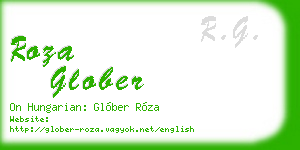 roza glober business card